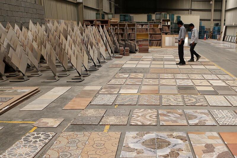 The RAK Ceramics factory in Ras Al Khaimah. Pawan Singh / The National