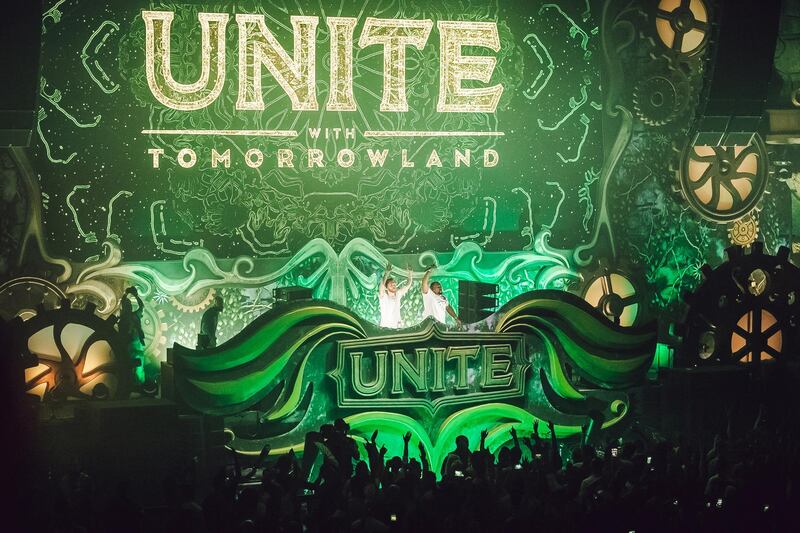 Unite with Tomorrowland took place at Dubai Festival City Arena last year but will be live streamed in Abu Dhabi this year. Courtesy Tomorrowland
