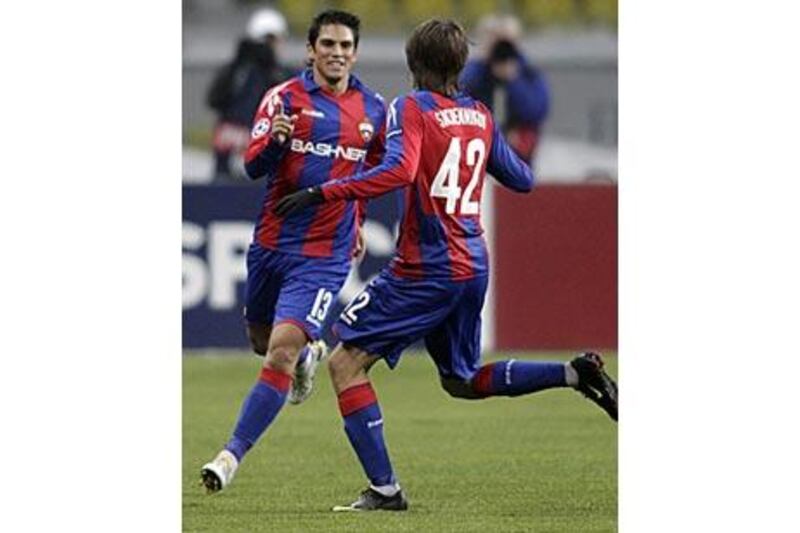 Mark Gonzalez, left, celebrates his first-leg goal.