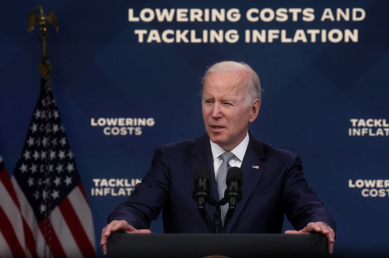 Mr Biden announces plans to fight inflation and lower costs. Reuters