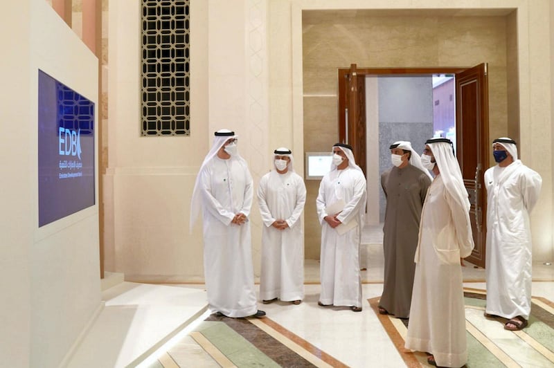 Sheikh Mohammed bin Rashid attends launch of Emirates Development Bank. WAM