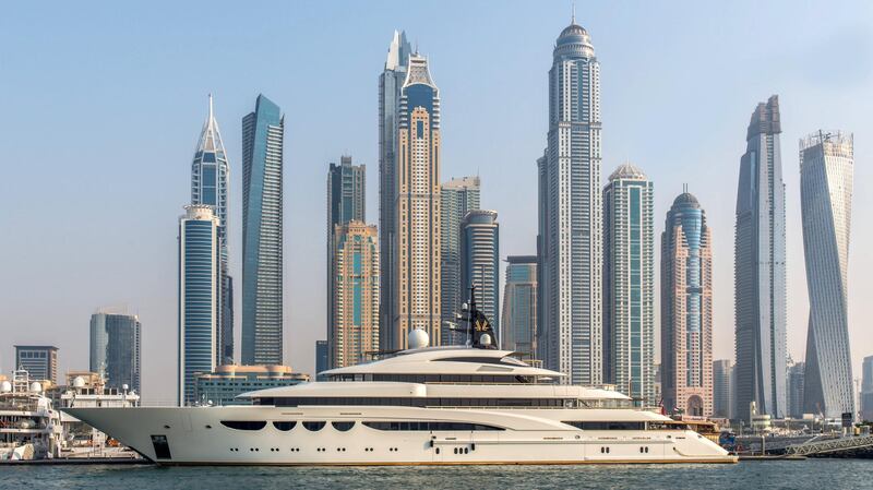 Emirates Crown is the fourth tower from the right. Courtesy LuxuryProperty.com