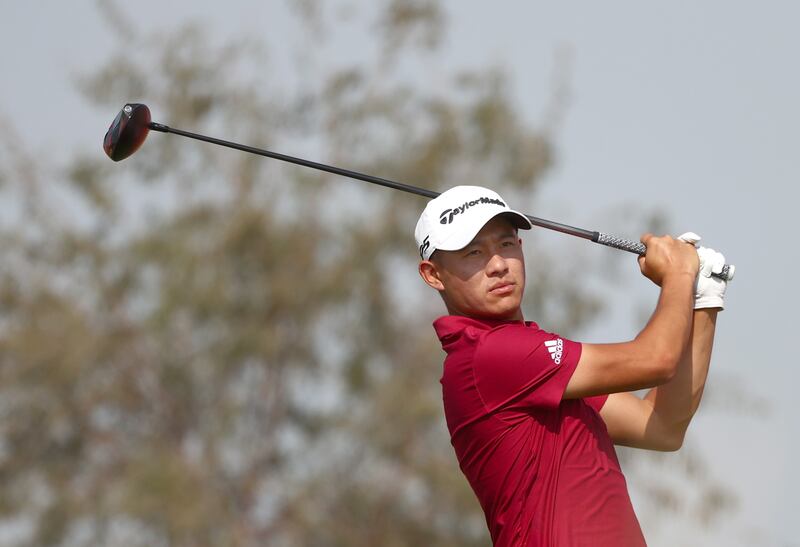 USA's Collin Morikawa during a practice round prior to the Abu Dhabi HSBC Championship at Yas Links Golf Course. Getty