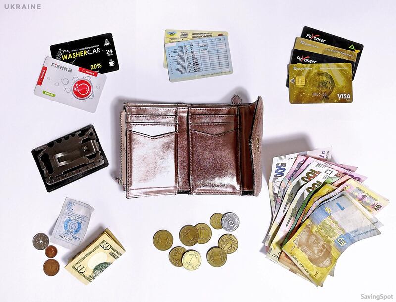 This wallet belongs to Anastasiya, 34, from Ukraine.