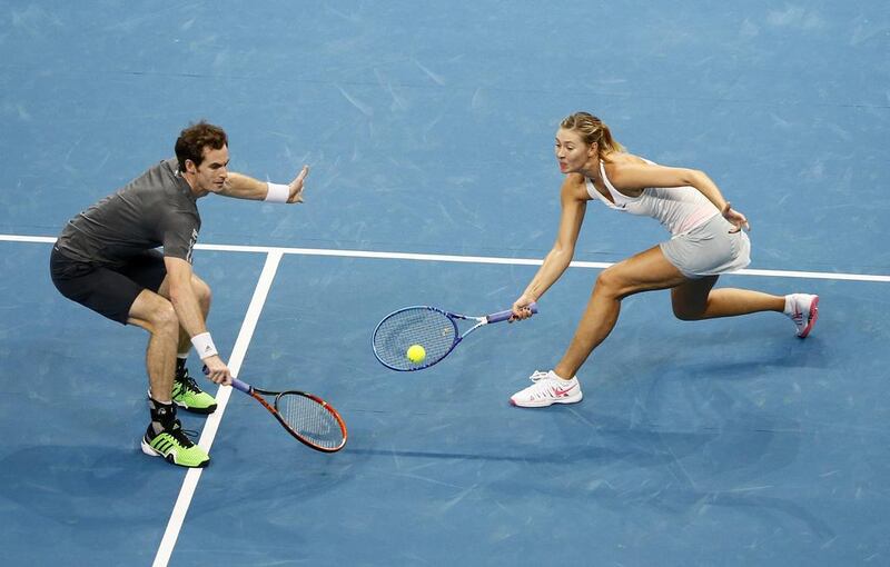 Andy Murray of Britain and Maria Sharapova of Russia will be back on court as the International Premier Tennis League gets underway in Singapore on December 1. Dennis M Sabangan / EPA

 