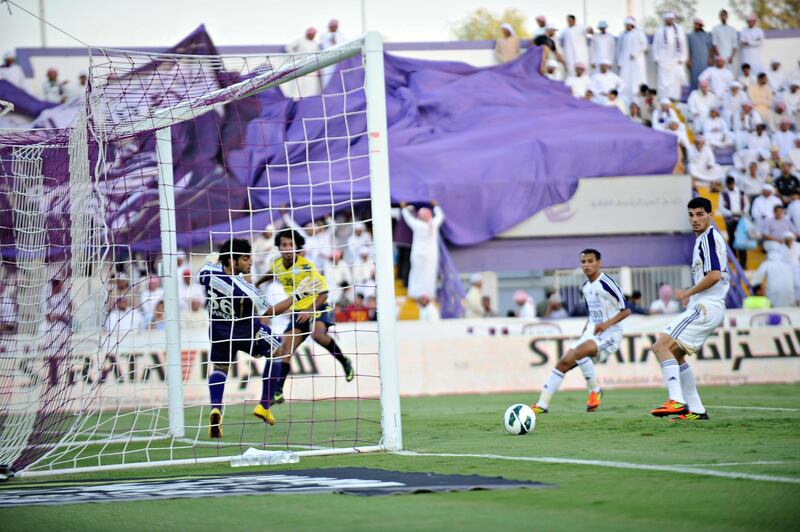Al Dhafra lost to Al Ain 0-7 on October 5, 2012 in Al Ain, UAE. (Al Ittihad)