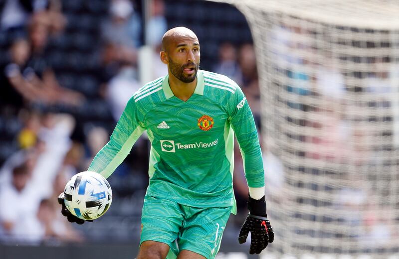 United goalkeeper Lee Grant.