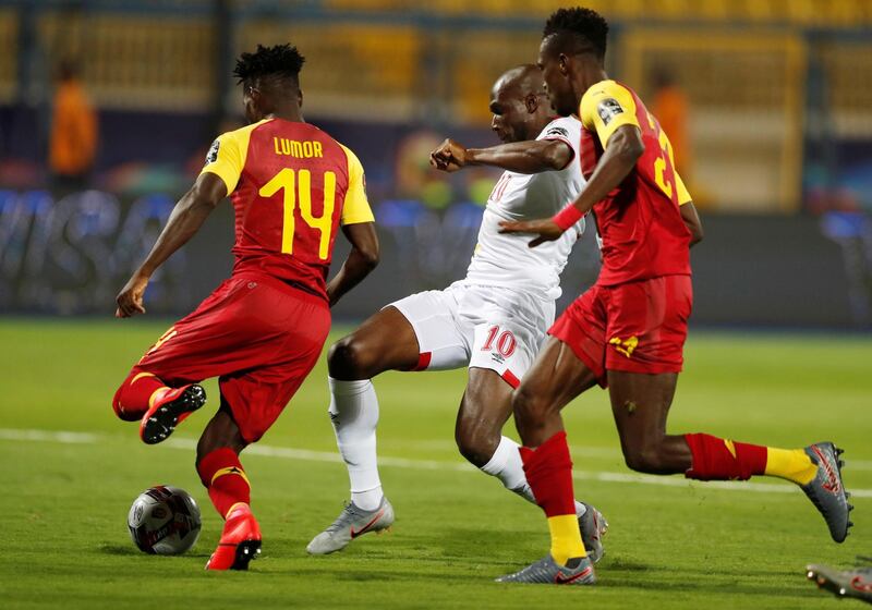 Soccer Football - Africa Cup of Nations 2019 - Group F - Ghana v Benin - Ismailia Stadium, Ismailia, Egypt - June 25, 2019  Benin's Mickael Pote scores their first goal     REUTERS/Amr Abdallah Dalsh