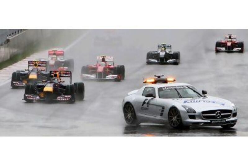 Last month in South Korea, the torrential rain and difficult conditions meant that Bernd Mayländer set a new F1 record for the number of laps led by a safety car. Sutton Motorsport Images