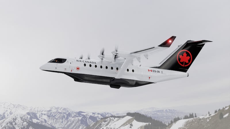 Sweden's Heart Aerospace's ES-30 electric-hybrid aircraft. Heart has secured Air Canada as a shareholder, with the carrier placing an order for 30 of the enlarged ES-30 aircraft. Photo:  Heart Aerospace