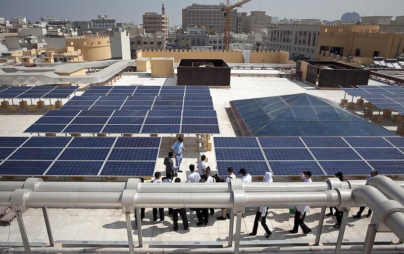 The use of solar power could be greatly encouraged by a resolution passed by Sheikh Hamdan bin Mohammed. Silvia Razgova / The National