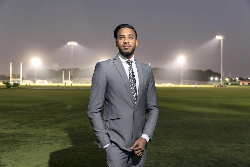 AL AIN, UNITED ARAB EMIRATES. 05 MARCH 2020. Shadab Ahamed, tournament director of the Abu Dhabi Bash at the Al Ain Cricket Grounds. (Photo: Antonie Robertson/The National) Journalist: Amith Passela. Section: Sport. 
