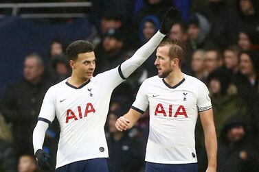 Dele Alli, left, and Harry Kane, right, were the goalscorers for Tottenham against Brighton. Reuters