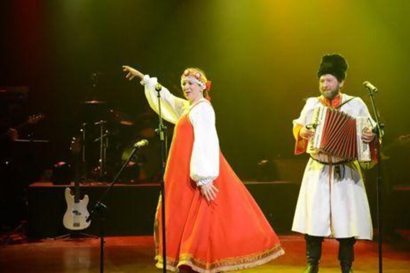 The Russian folk duo Slavutich. Courtesy Beirut Music Hall