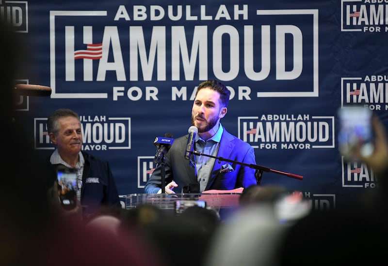 Abdullah Hammoud was elected mayor of Dearborn, Michigan in 2021, becoming the city’s first Arab-American mayor. Detroit News via AP