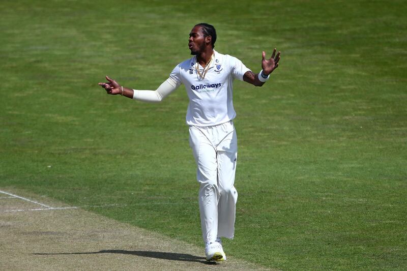 Jofra Archer bowled upon his return from injury. Getty