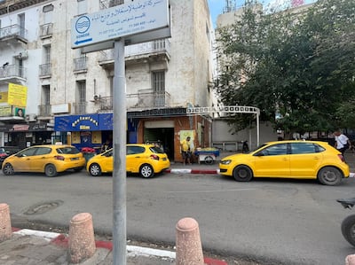 A taxi rink in Le Passage, in downtown Tunis, Tunisia. Ghaya Ben Mbarek / The National