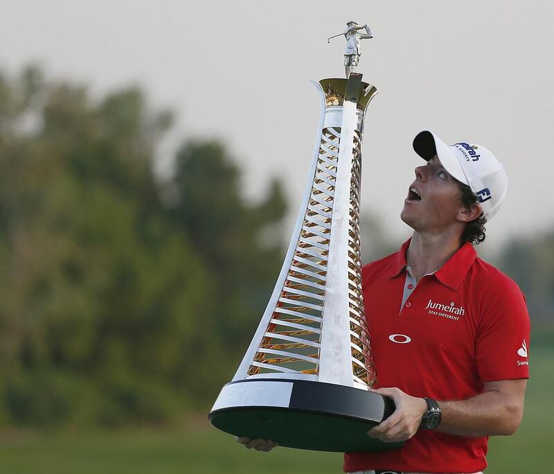Event: DP World Tour Championship, Dubai. Date: November 14-17. Rory McIlroy won the 2012 edition of the tournament. AFP PHOTO / KARIM SAHIB 
