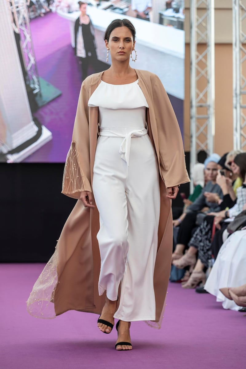 DUBAI, UNITED ARAB EMIRATES. 07 MARCH 2019. Dubai Modest Fashion Week Day 1 at the Emerald Palace Kempinski. College of Fashion Design, Dubai. (Photo: Antonie Robertson/The National) Journalist: Patrick Ryan. Section: National.