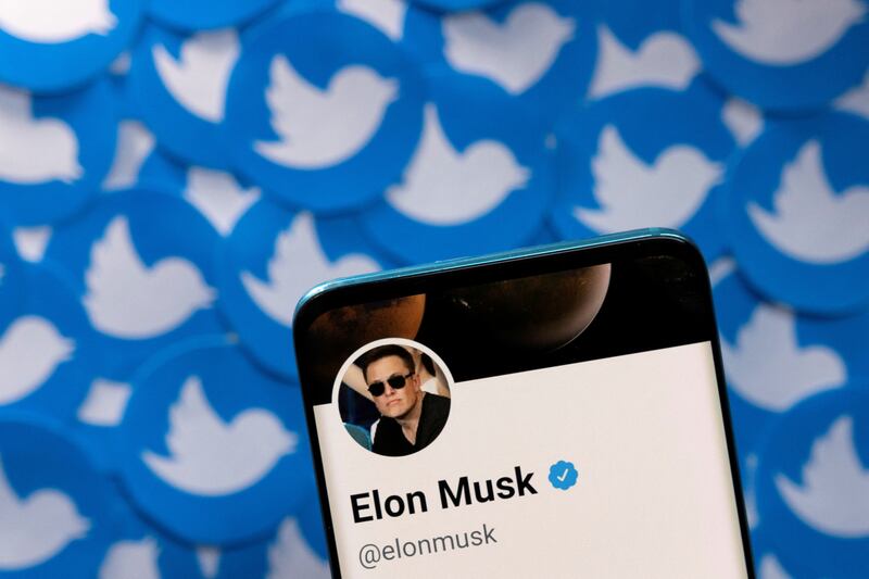 Elon Musk's Twitter profile on a smartphone. Reuters