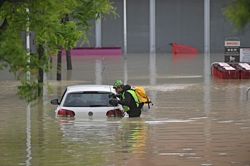 Heavy rains have caused major flooding in Italy's northern Emilia Romagna region. AFP