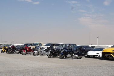 Dubai Police confiscated cars and motorbikes that were modified with power boosters to increase their engine speed. Dubai Police