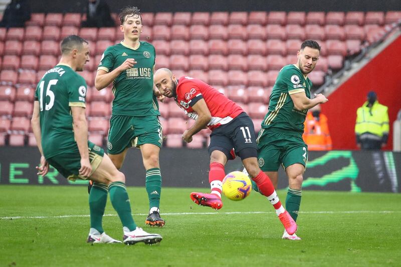 SUBS: Nathan Redmond - (On for Walcott 80’) 7: Lovely exchange of passes with Romeu before brilliant side-footed finish to make it 3-0 minutes after coming on. EPA