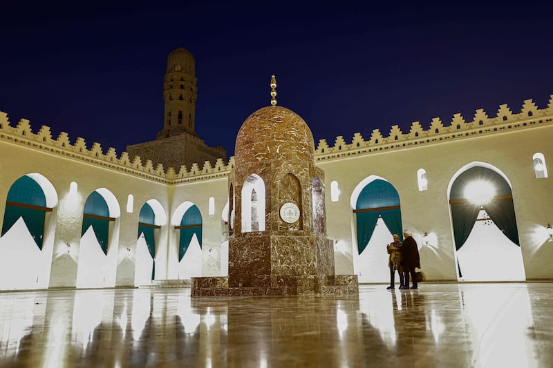 The mosque is situated on El Moez Ledin Allah El Fatmy Street in the Egyptian capital. AFP