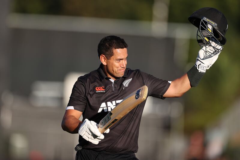 Ross Taylor leaves the field after his dismissal for 14 in his final match for New Zealand. Getty