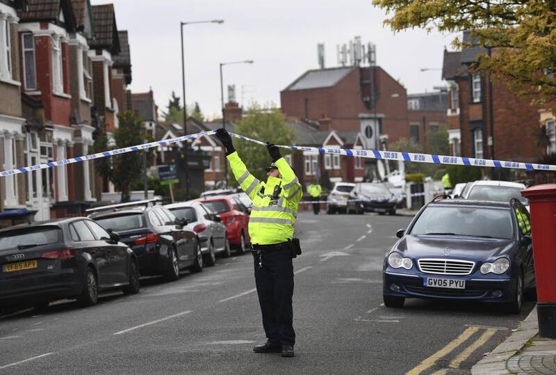 A police cordon in London after counter-terrorist officers carried out a raid at a property. PA