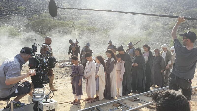 Behind the scenes images of Emirati film Khorfakkan, based on book by Sharjah Ruler.
Courtesy: Sharjah Broadcasting Authority.
