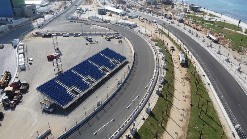 The Jeddah Corniche Circuit has a track length of 6,175 km, making it the second longest on the calendar.