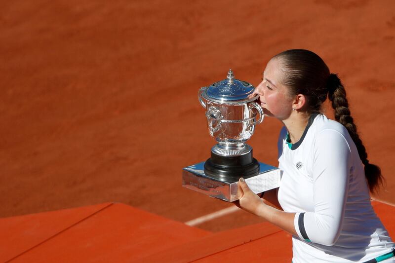 Jelena Ostapenko was 20 when she beat Simona Halep to win the French Open in 2017, but she was a teenager until the Roland Garros semi-finals. Christian Hartmann / Reuters