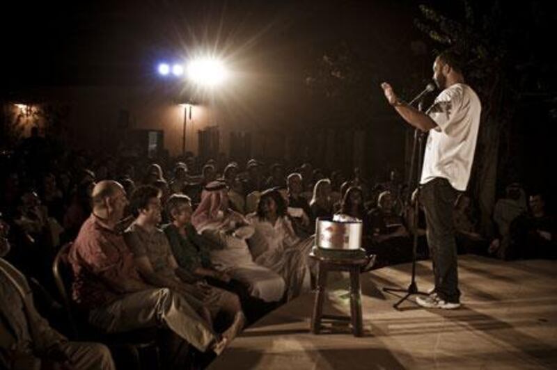 An Alexandria audience enjoys the touring comedy featured in Ahmed Ahmed's documentary Just Like Us.
