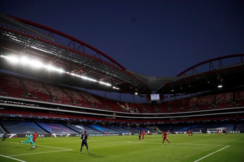 Empty stands at the Estadio da Luz. Reuters