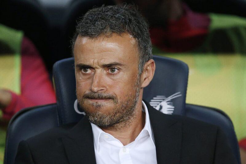 Barcelona manager Luis Enrique looks on before the match against Atletico Madrid. Pau Barrena / AFP