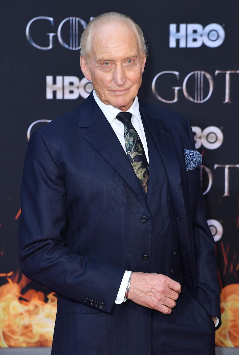 Charles Dance (Tywin Lannister) arrives for the 'Game of Thrones' final season premiere at Radio City Music Hall on April 3, 2019 in New York. AFP