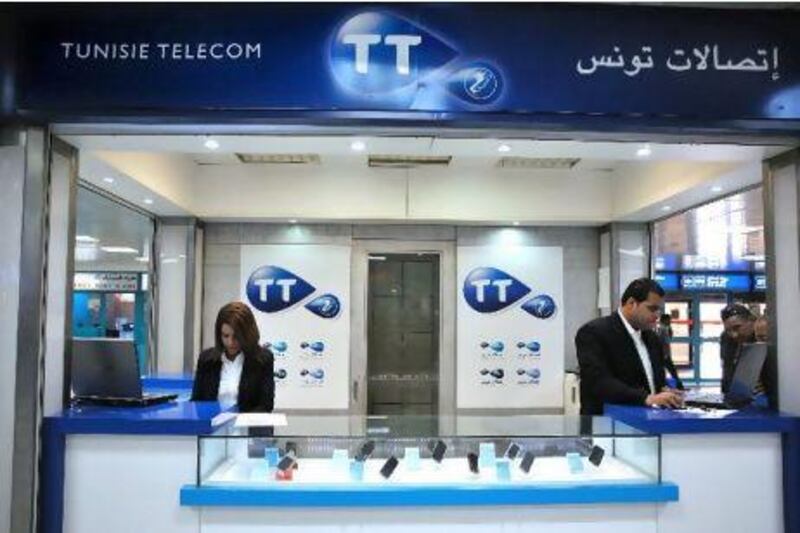 The Tunisie Telecom sales booth at the Tunis-Carthage International Airport. Lindsay Mackenzie