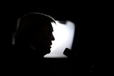 Republican presidential candidate former President Donald Trump speaks at a campaign event Saturday, Jan.  27, 2024, in Las Vegas.  (AP Photo / John Locher)