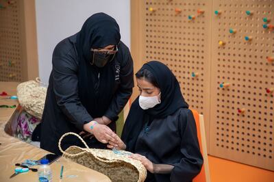 The five-day Hirfati Summer Camp will train 50 young Emiratis in traditional and contemporary crafts. Photo: Irthi Contemporary Crafts Council