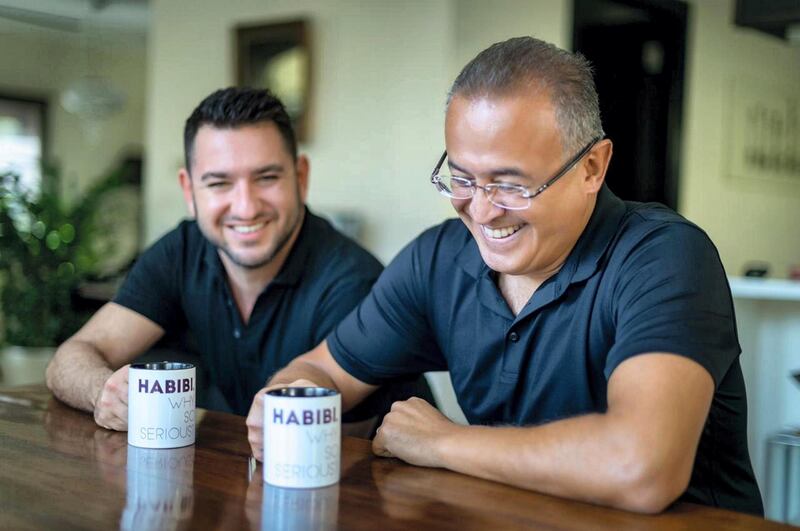 1TAM founders Khaled Ismail, right, and Emirati Anwar Nusseibah. 