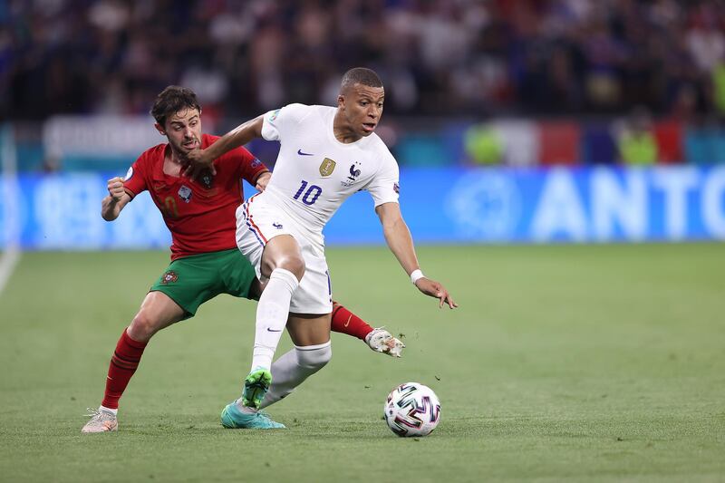 Kylian Mbappe - 7, His runs in behind caused problems for the Portugal defence with one winning the penalty, but his finishing wasn’t the best. EPA