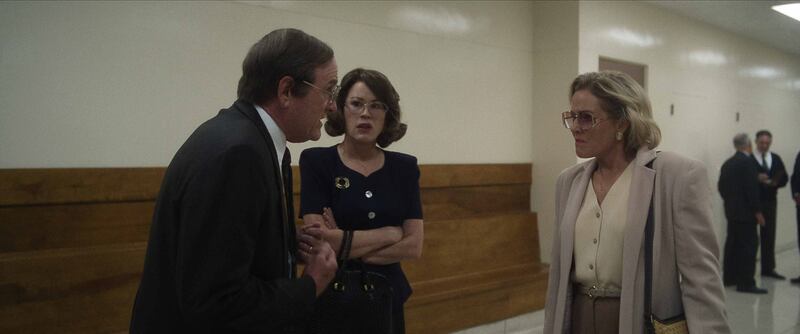 From left, Richard Jenkins as Dahmer's father Lionel, Molly Ringwald as stepmother Shari, and Penelope Ann Miller as his mother Joyce.