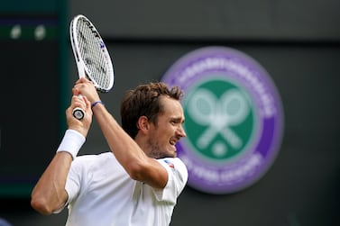 File photo dated 03-07-2021 of Daniil Medvedev. Russian and Belarusian players will not be allowed to compete at this years Wimbledon, tournament organisers have announced. Entries from players from the two countries will be declined with deep regret, due to the invasion of Ukraine. Mens world number two Daniil Medvedev of Russia and womens world number four Aryna Sabalenka of Belarus will be among those affected by the decision. Picture date: Saturday July 3, 2021. Issue date: Wednesday April 20, 2022.