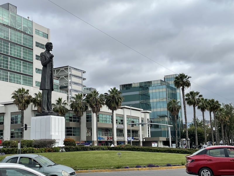 A statue of Abraham Lincoln stands in Tijuana's city centre. Sara Ruthven / The National