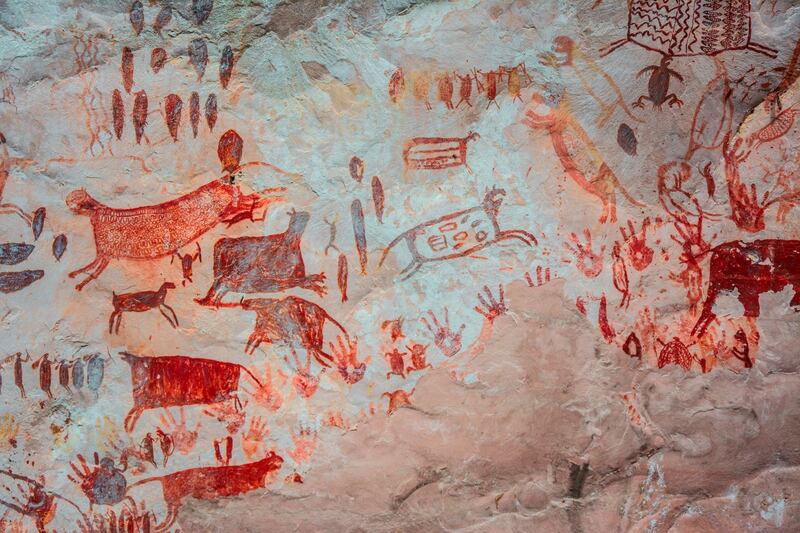 Rock art in the Chiribiquete National Park, Colombia. Jorge Mario Alvarez Arango / EPA