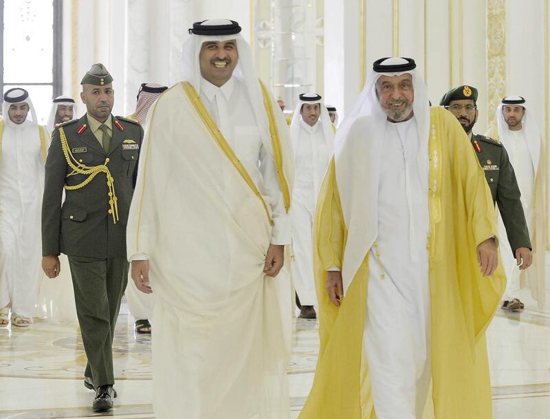 Sheikh Khalifa and Sheikh Tamim said at the end of the meeting the importance of consultation and coordination between the two countries and between GCC countries.