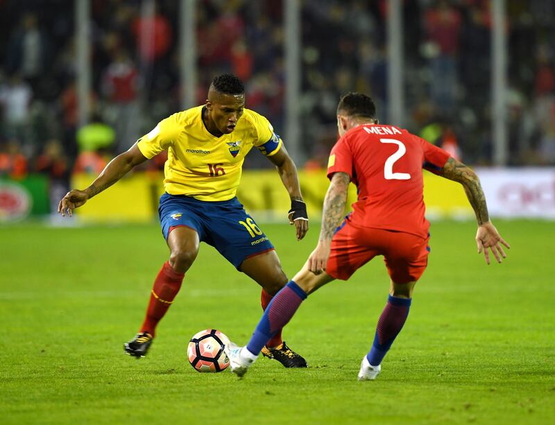 RB: Antonio Valencia of Ecuador and Manchester United. Martin Bernetti / AFP