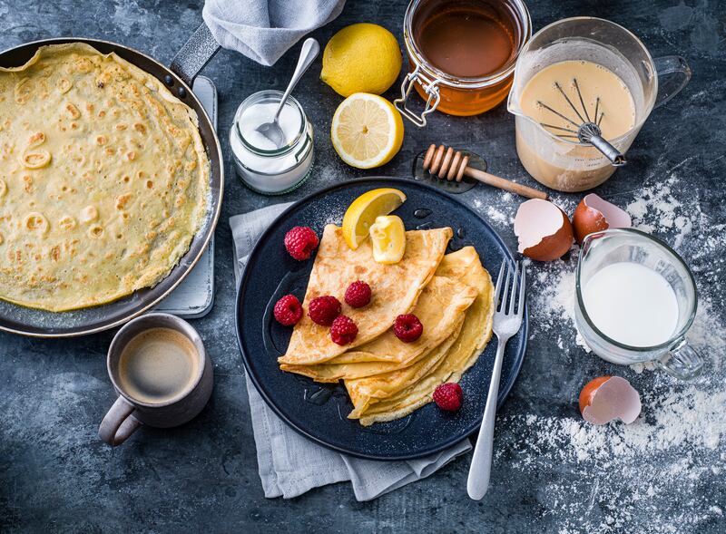 Enjoy French crepes with salty melted Breton butter. Photo: M&S Food