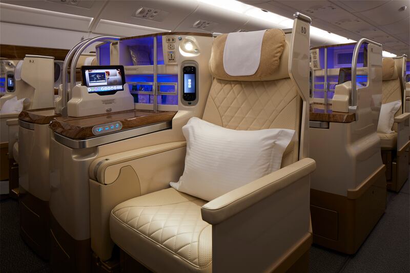 Emirates A380 Business Class Refreshed. Courtesy Emirates